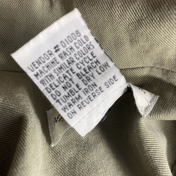 Vintage Newport News Barn Chore Blazer Jacket Women Size 4‎ Olive Green Utility - Picture 9 of 9